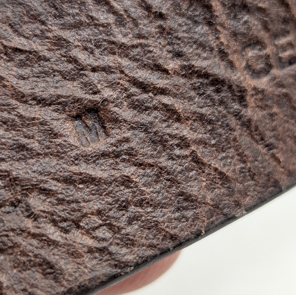 Frye Brown Leather Belt with Brass Buckle - Picture 5 of 7